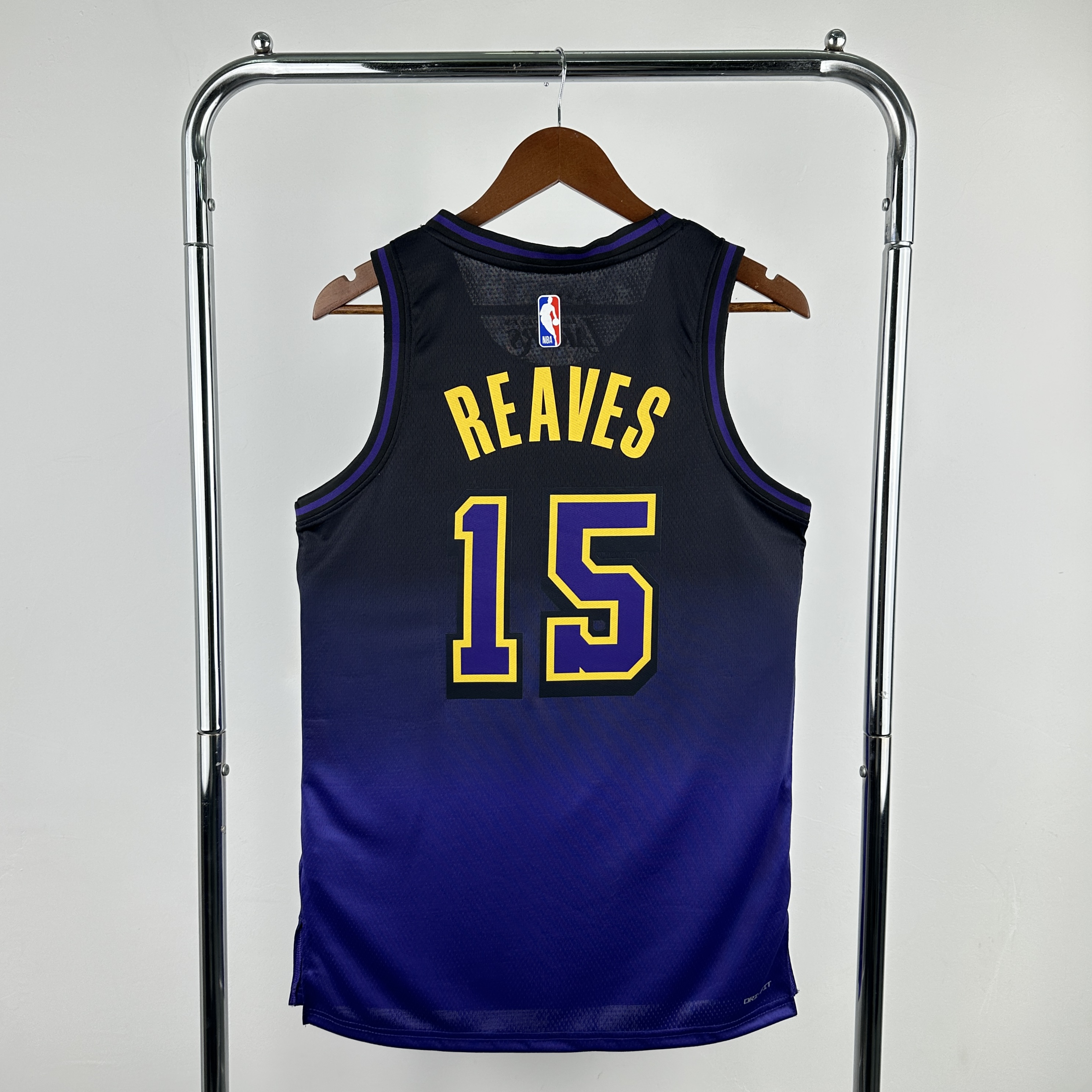 Men Los Angeles Lakers #15 Reaves purple NBA 2024-25 Season Jerseys